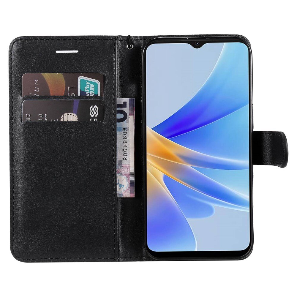 Oppo A17k Bookcover hoesje zwart