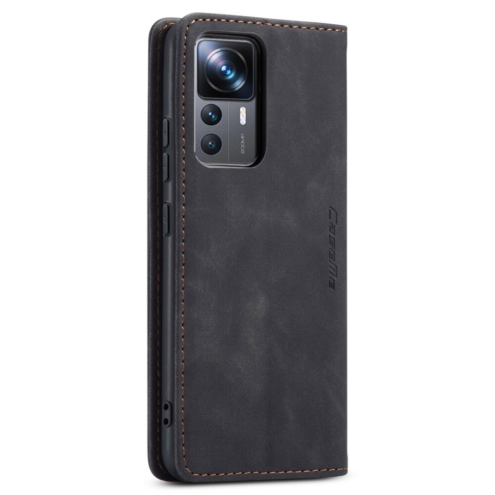 Slim Bookcover hoesje Xiaomi 12T/12T Pro zwart