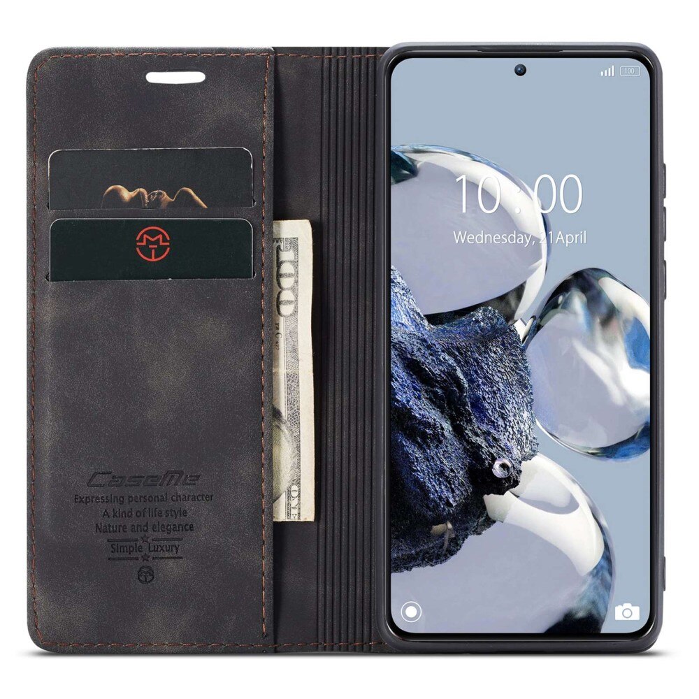 Slim Bookcover hoesje Xiaomi 12T/12T Pro zwart