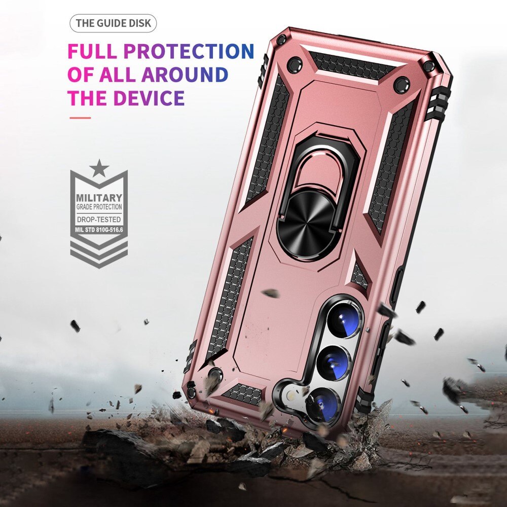 Samsung Galaxy S23 Hybridcase Tech Ring rosé goud