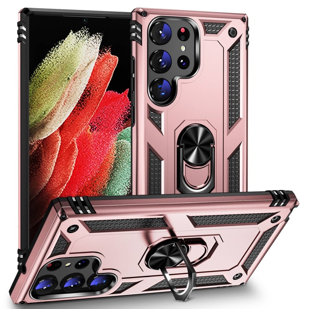 Samsung Galaxy S23 Ultra Hybridcase Tech Ring rosé goud