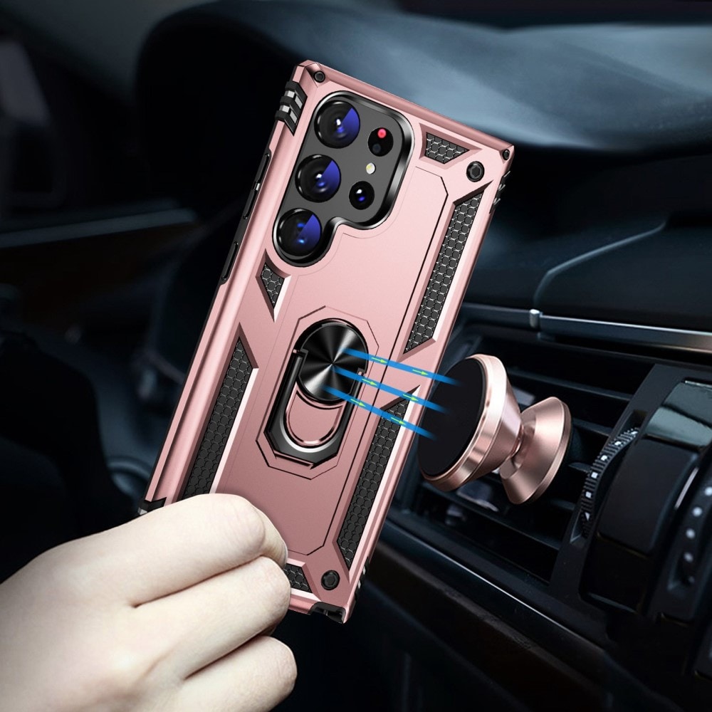 Samsung Galaxy S23 Ultra Hybridcase Tech Ring rosé goud