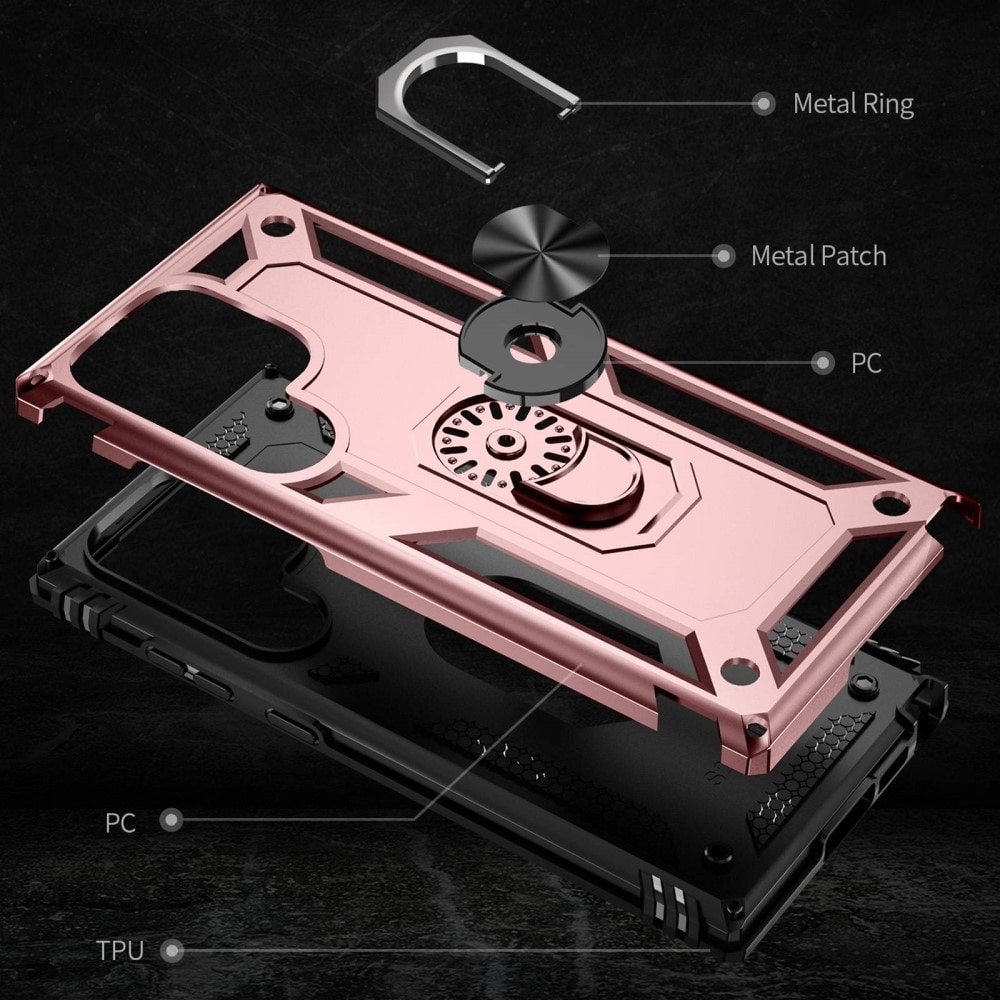 Samsung Galaxy S23 Ultra Hybridcase Tech Ring rosé goud
