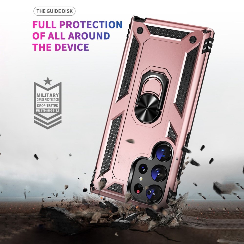 Samsung Galaxy S23 Ultra Hybridcase Tech Ring rosé goud