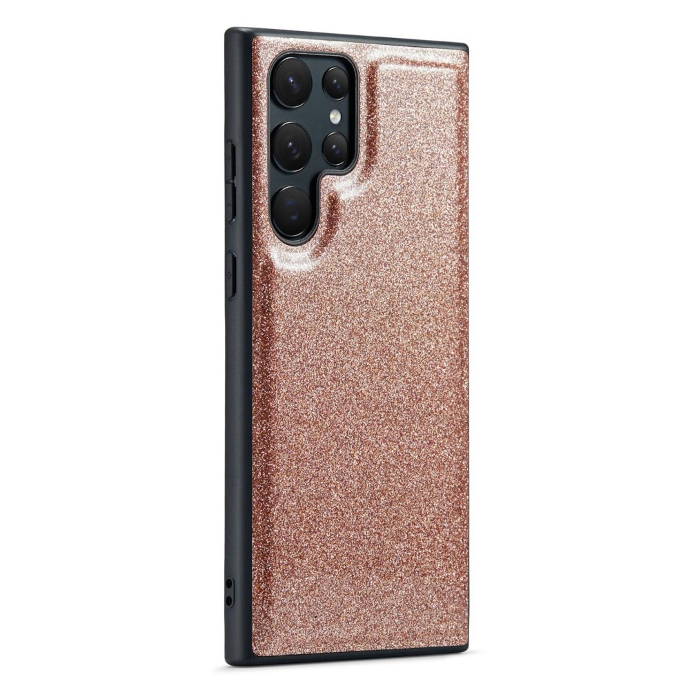 Magnetic Card Slots Case Samsung Galaxy S23 Ultra Glitter rosé goud