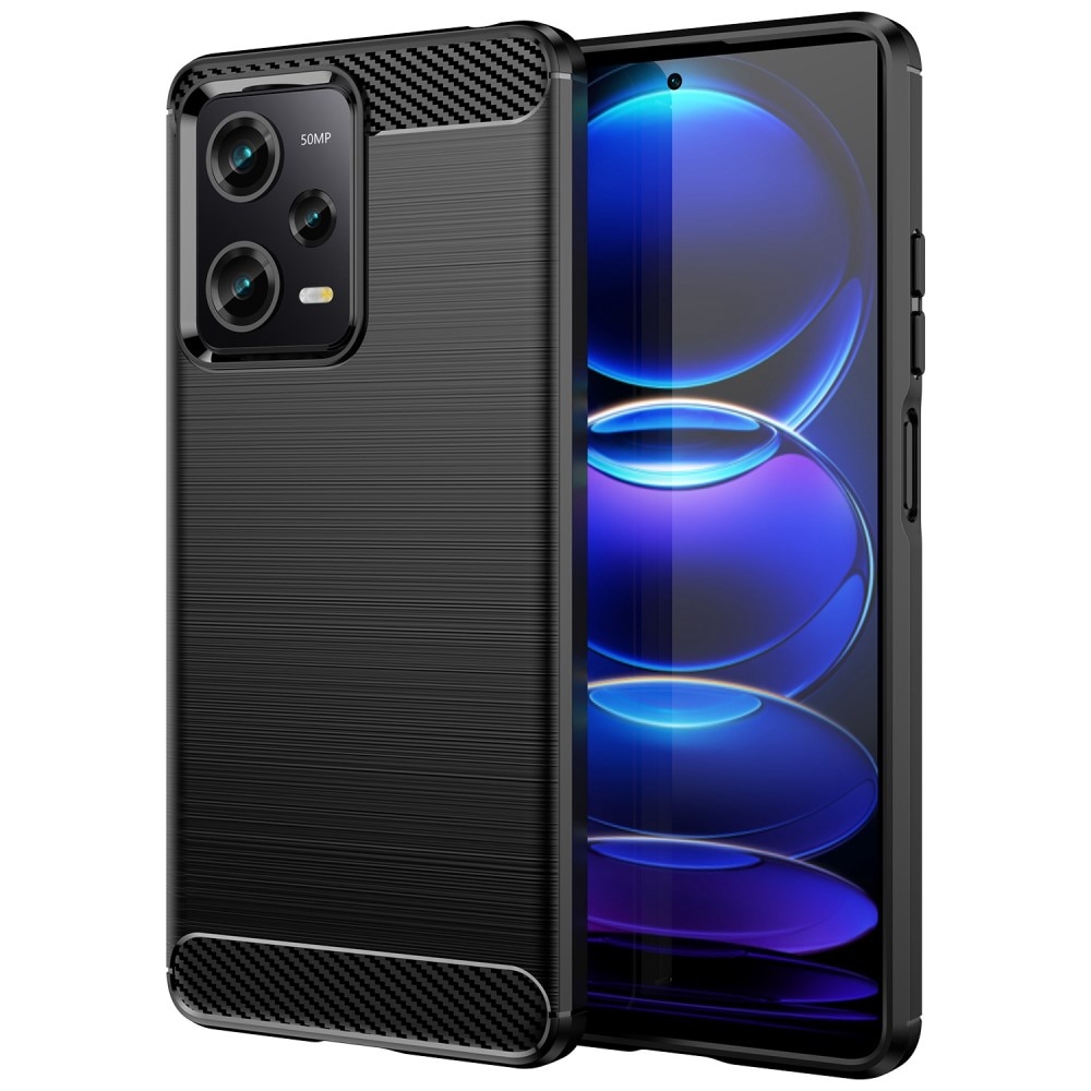 Hoesje TPU Brushed Xiaomi Redmi Note 12 Pro Zwart