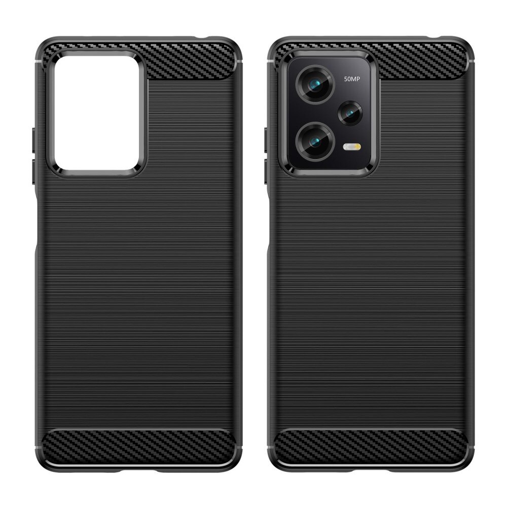 Hoesje TPU Brushed Xiaomi Redmi Note 12 Pro Zwart