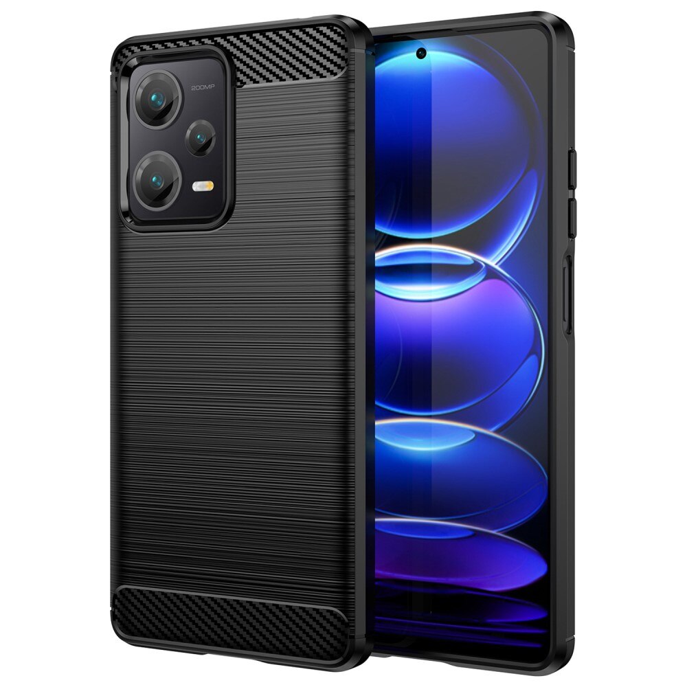 Hoesje TPU Brushed Xiaomi Redmi Note 12 Pro Plus Zwart