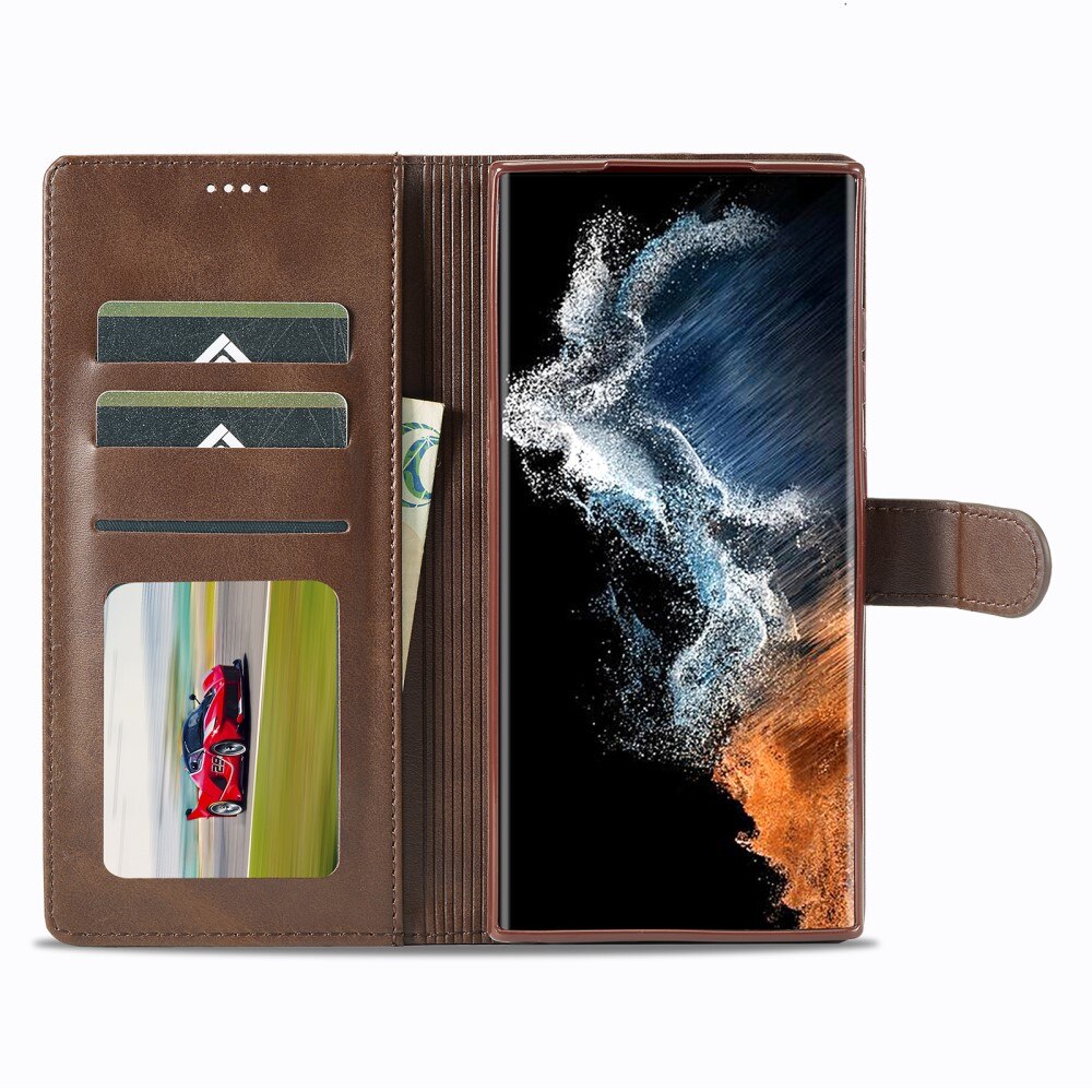 Bookcover hoesje Samsung Galaxy S23 Ultra bruin