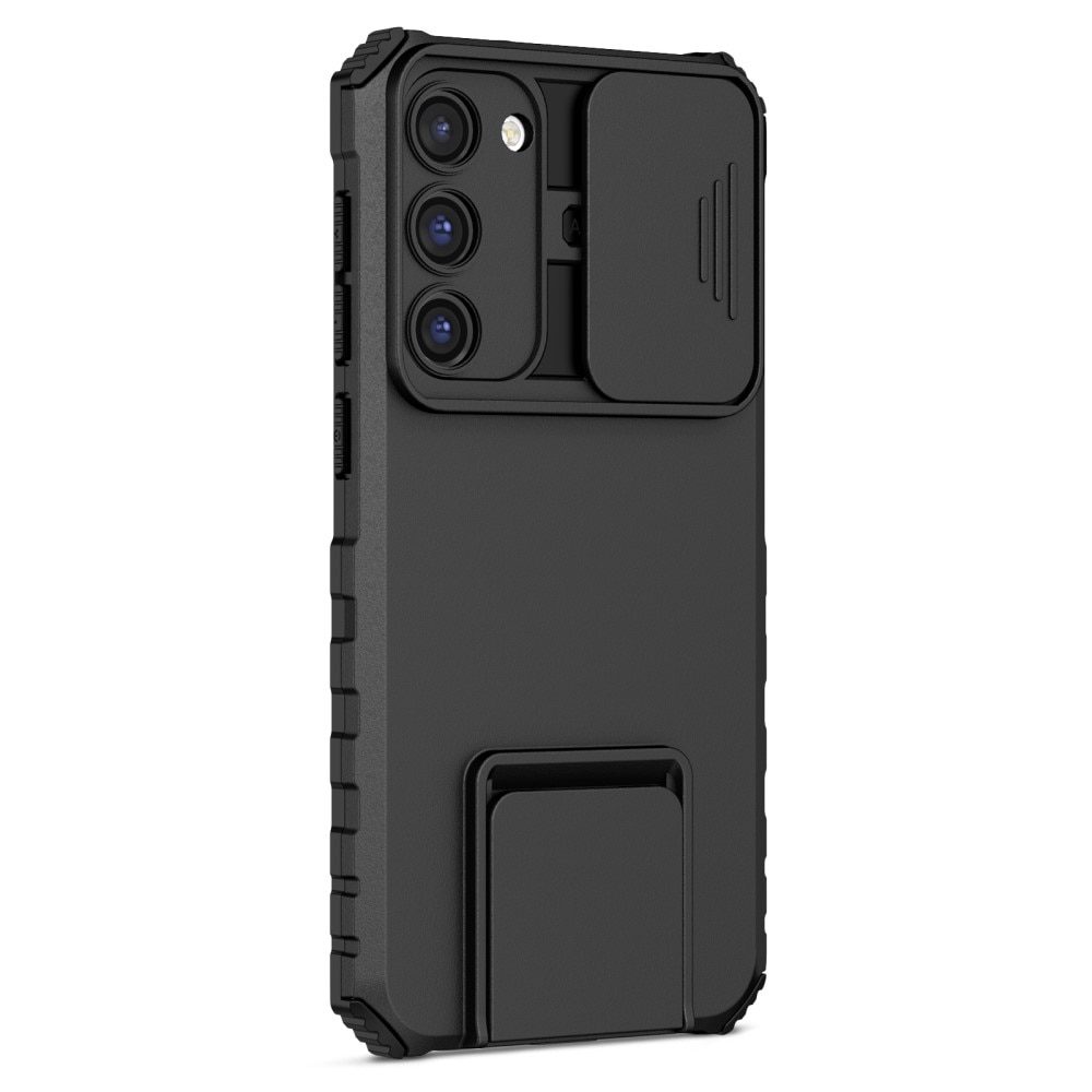 Samsung Galaxy S23 Plus Kickstand Hoesje met Camera Protector zwart