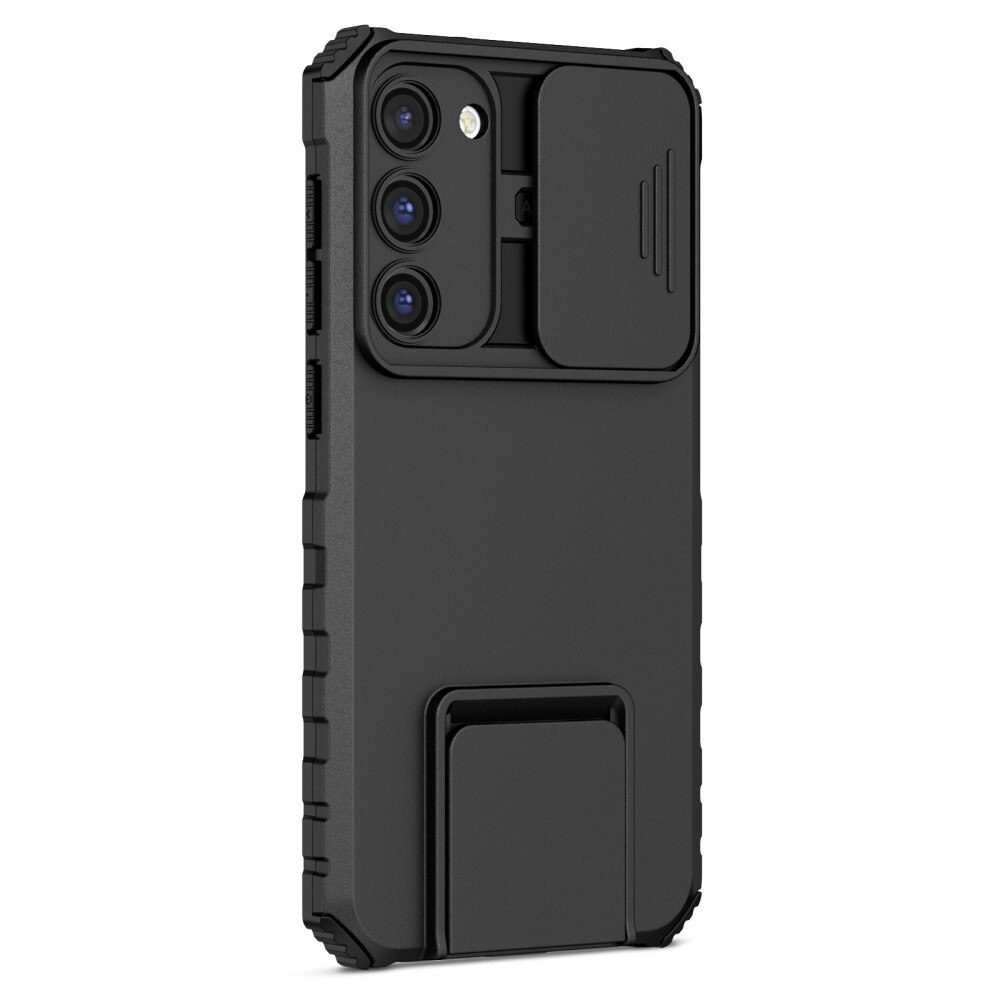 Samsung Galaxy S23 Plus Kickstand Hoesje met Camera Protector Zwart