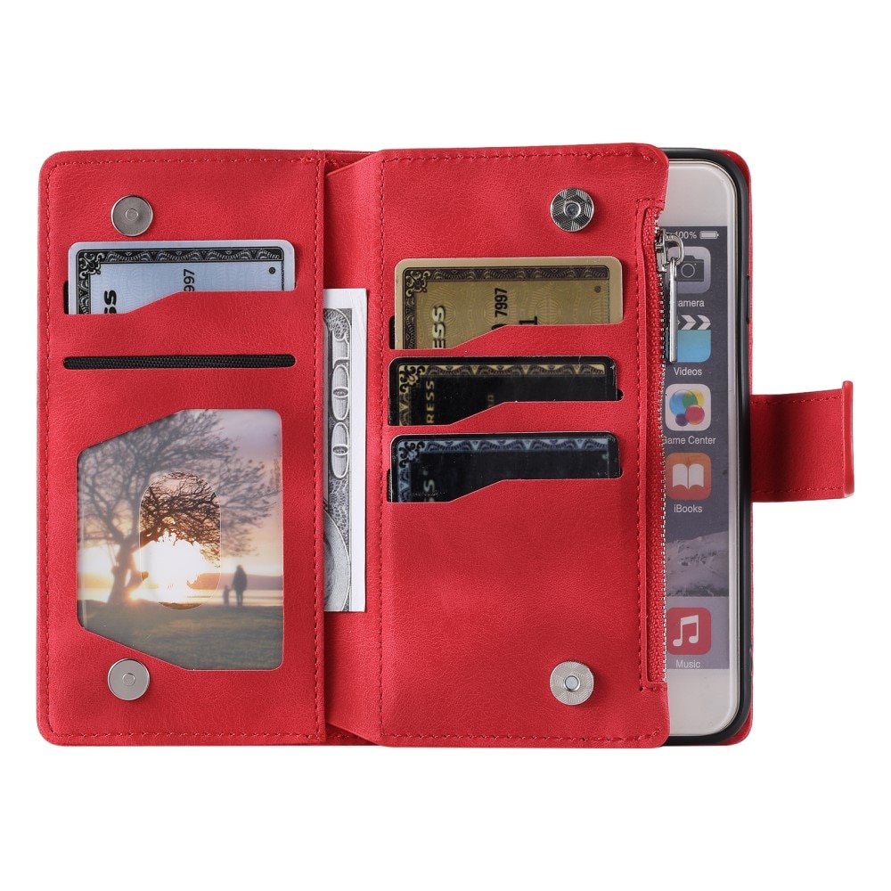 iPhone 13 Mini Portemonnee tas Mandala rood