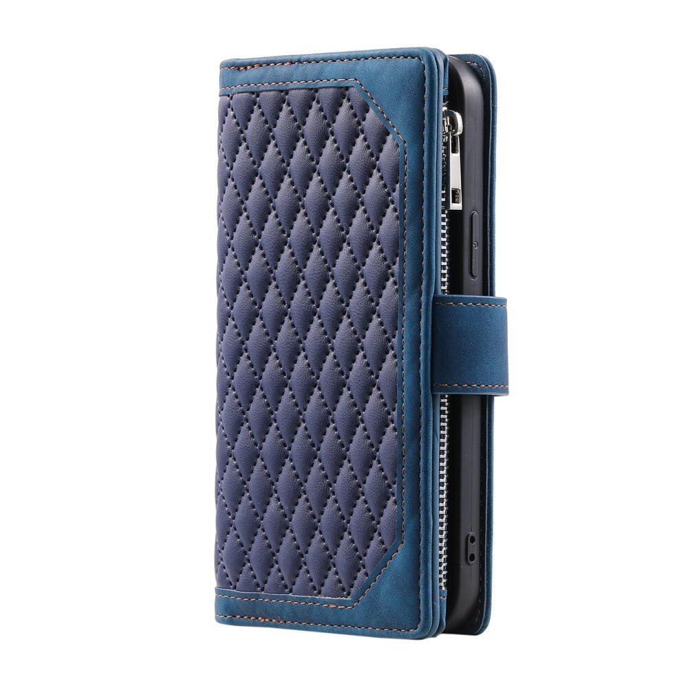 Samsung Galaxy S23 Portemonnee tas Quilted blauw