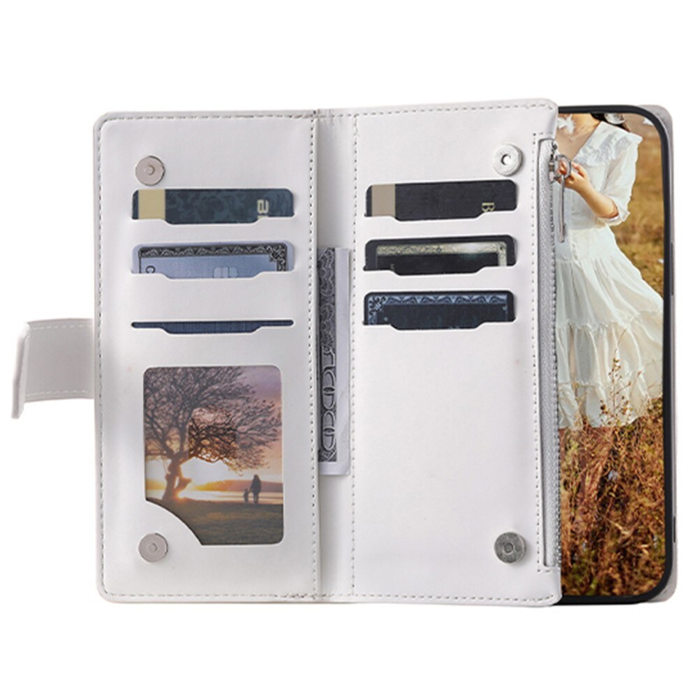 Samsung Galaxy S23 Plus Portemonnee tas Quilted Wit