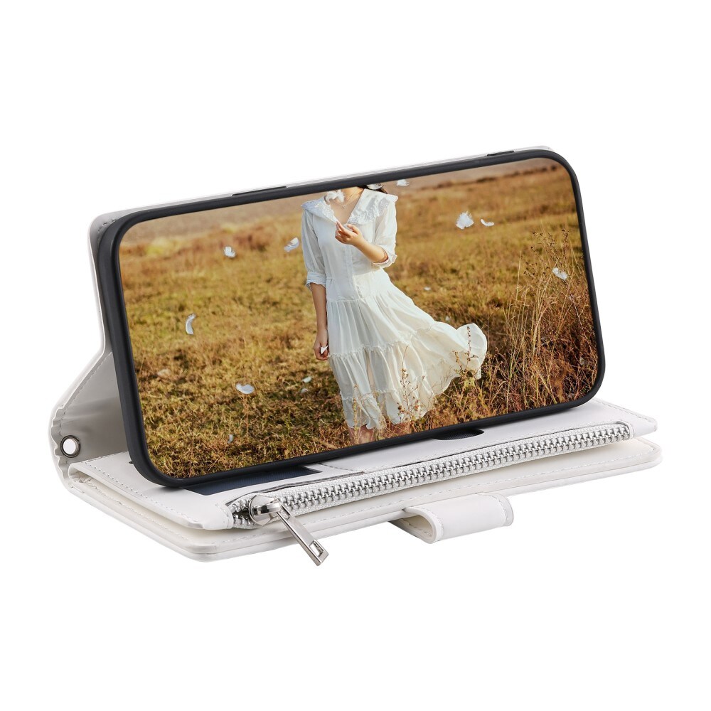 Samsung Galaxy S23 Plus Portemonnee tas Quilted Wit