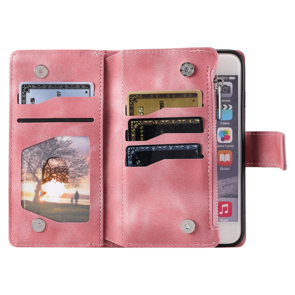 iPhone SE (2022) Portemonnee tas Mandala roze