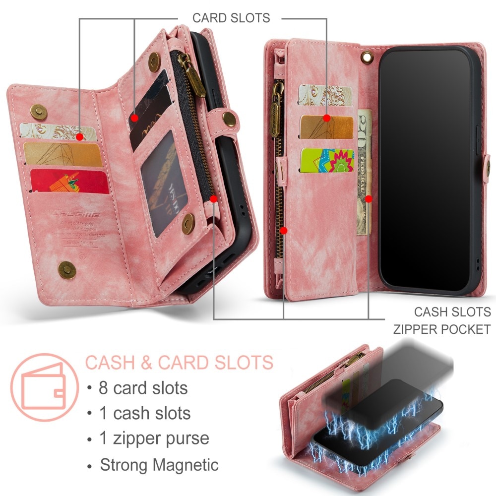 Multi-slot Hoesje iPhone SE (2022) roze