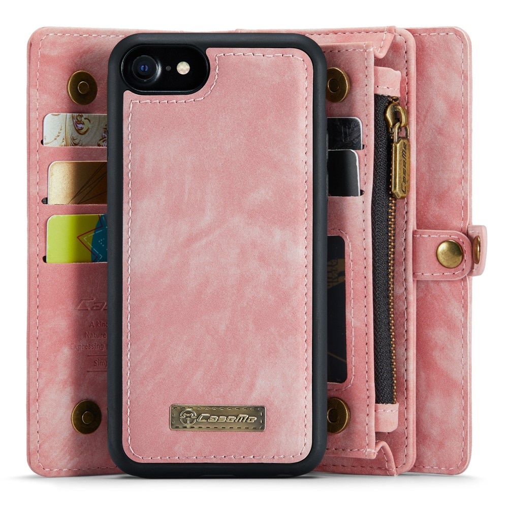 Multi-slot Hoesje iPhone SE (2022) roze