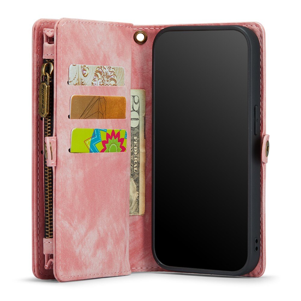 Multi-slot Hoesje iPhone SE (2022) roze