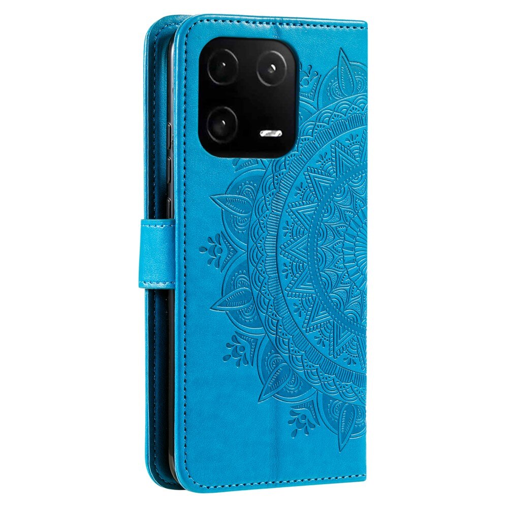 Xiaomi 13 Pro Leren Mandalahoesje blauw