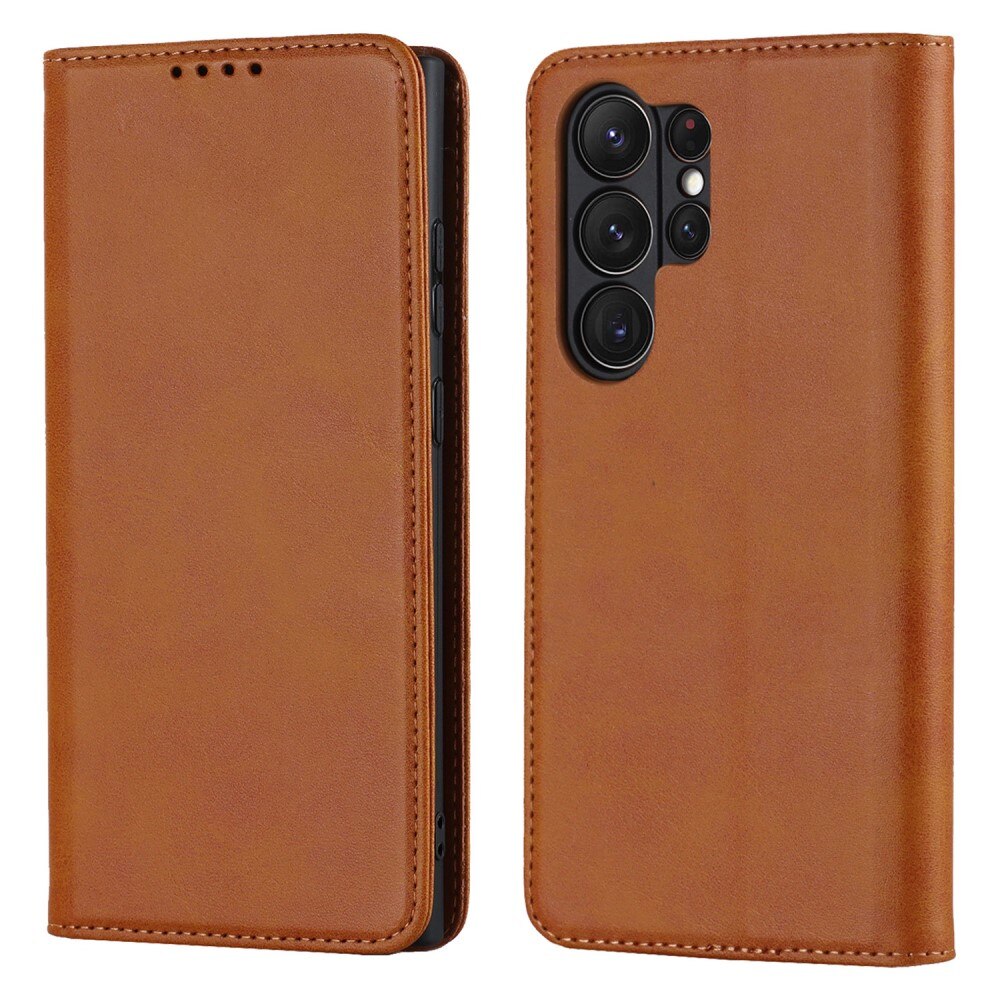 Samsung Galaxy S23 Ultra Slim Smartphonehoesje cognac