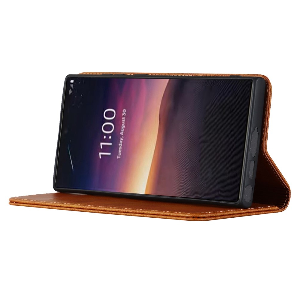 Samsung Galaxy S23 Ultra Slim Smartphonehoesje Bruin