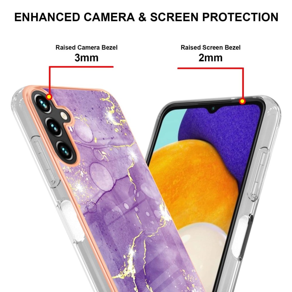 Samsung Galaxy A54 TPU Case paars marmer