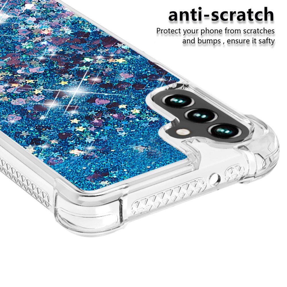 Samsung Galaxy A54 Glitter Powder TPU Hoesje blauw