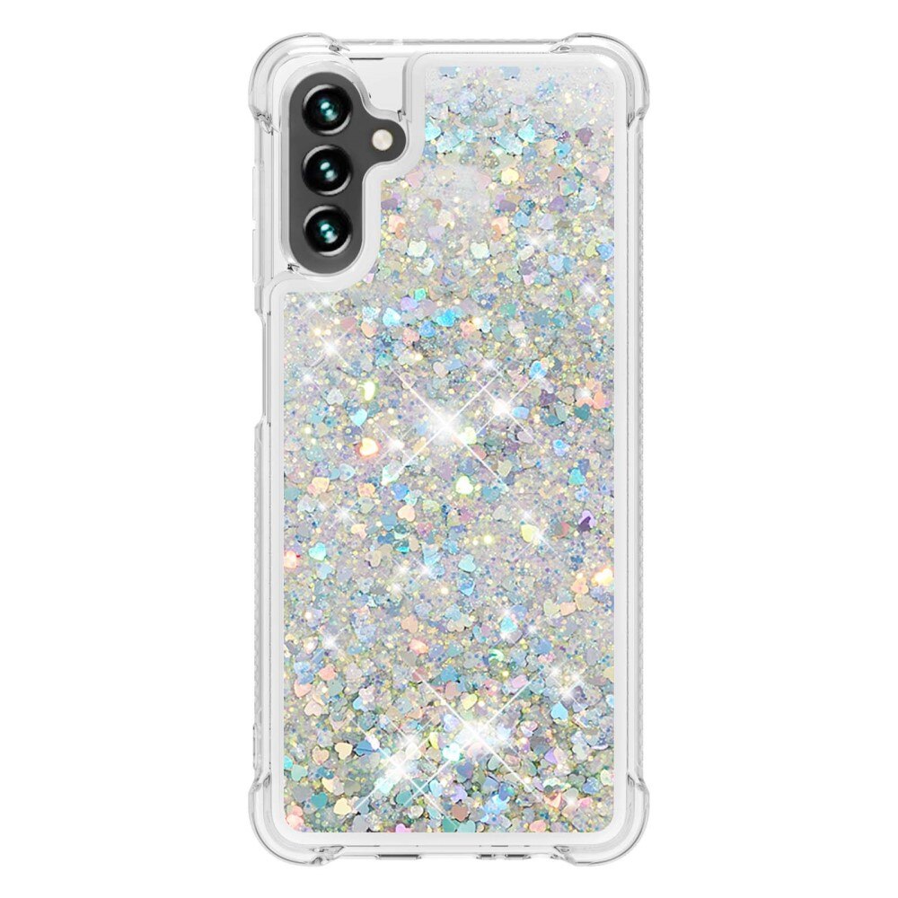 Samsung Galaxy A54 Glitter Powder TPU Hoesje zilver