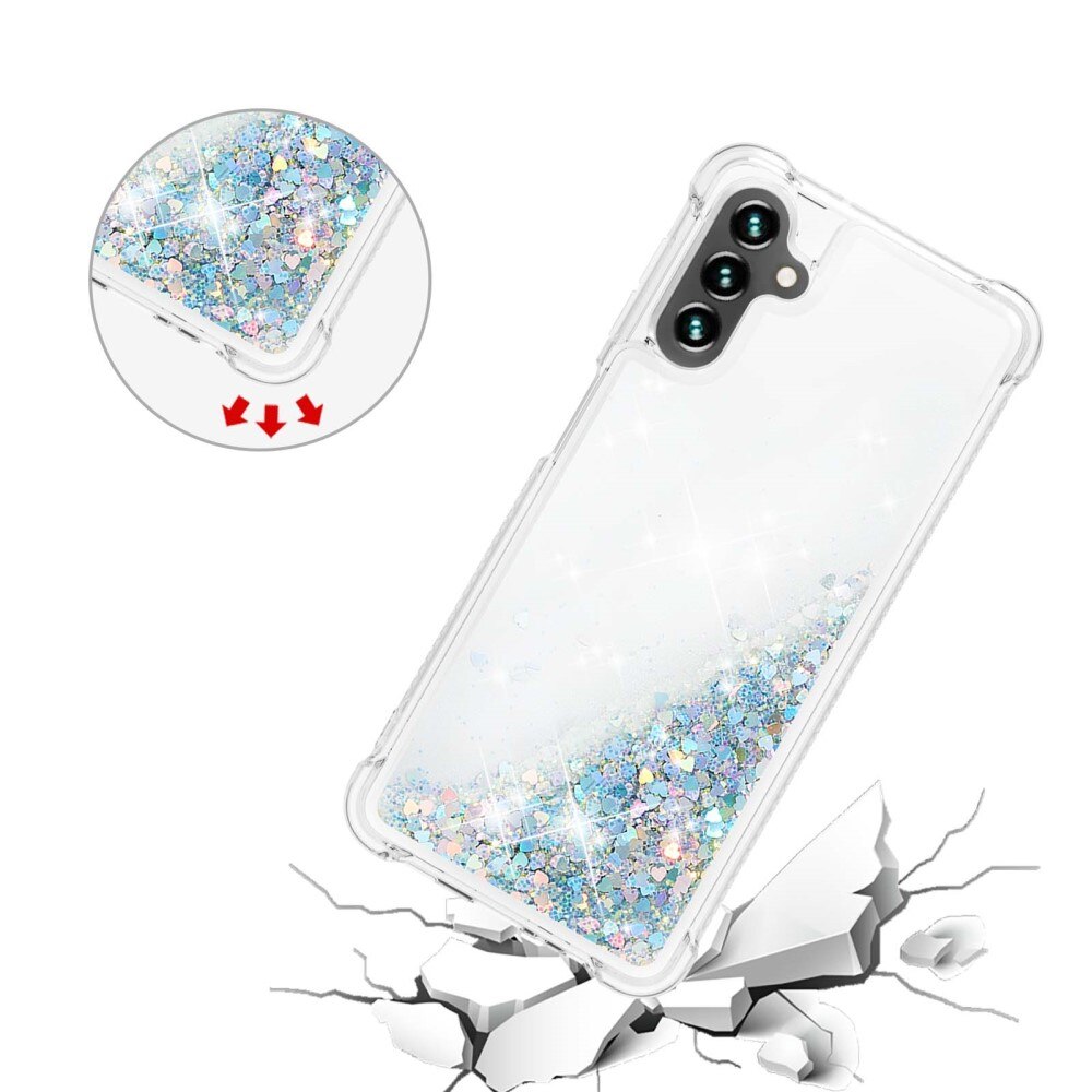 Samsung Galaxy A54 Glitter Powder TPU Hoesje zilver