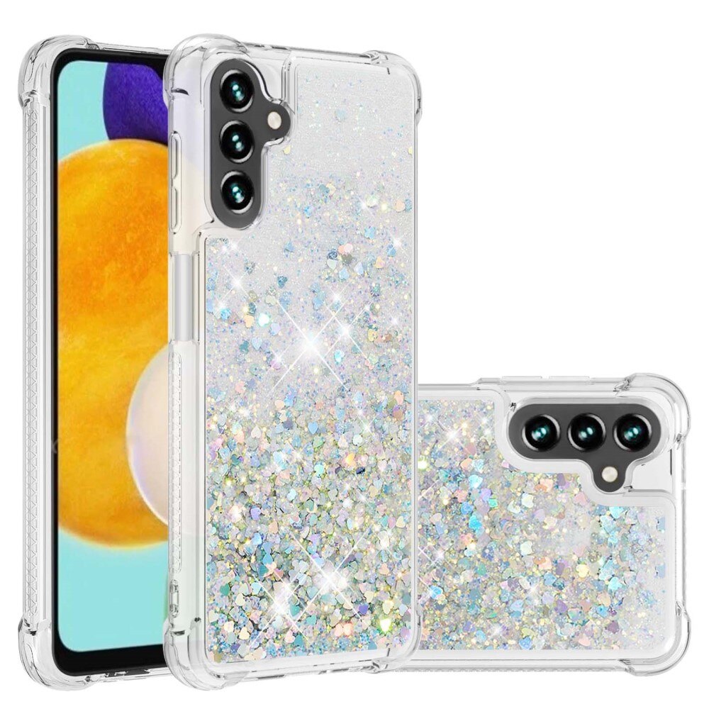 Samsung Galaxy A54 Glitter Powder TPU Hoesje zilver