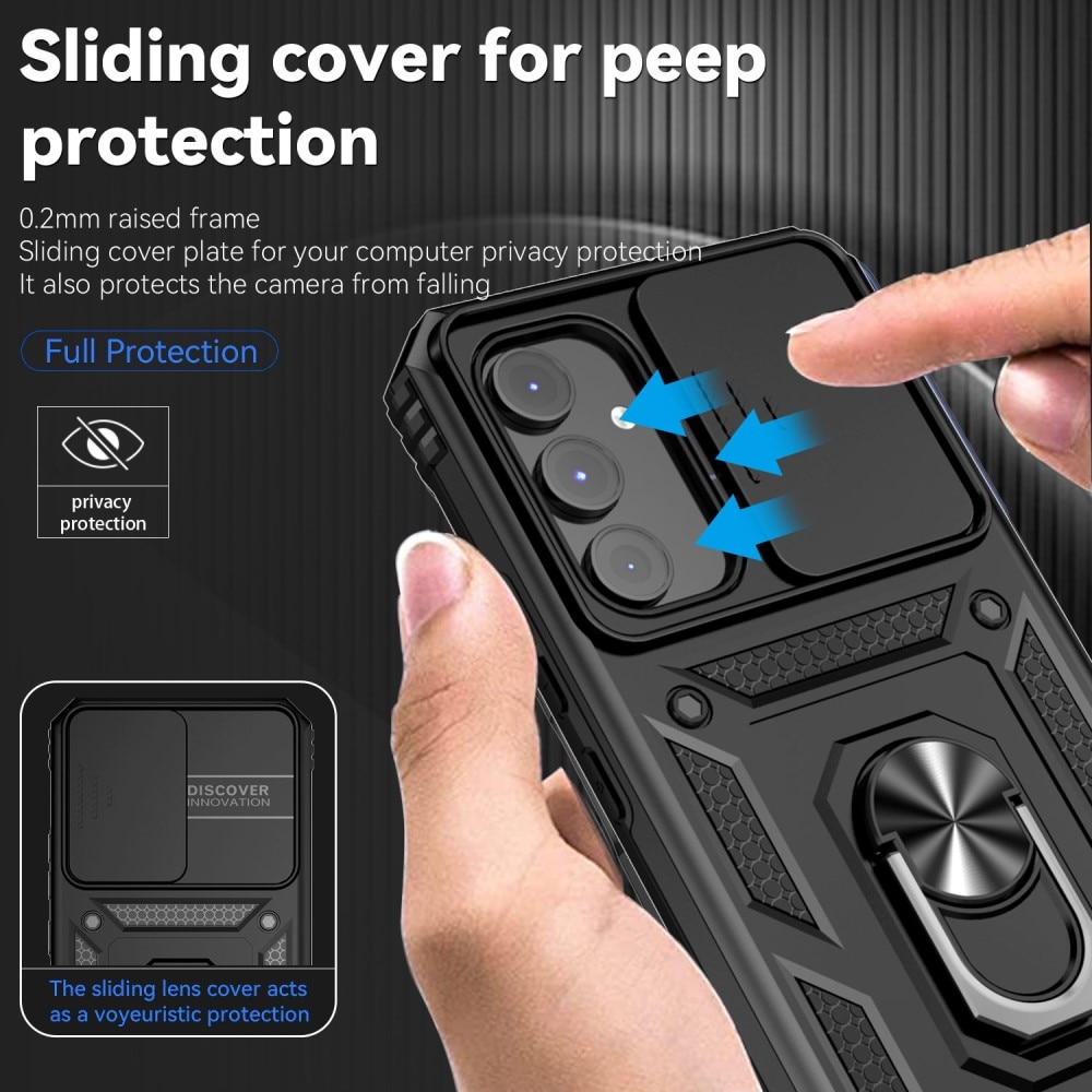 Samsung Galaxy A54 Hybridcase Ring+Camera Protector zwart
