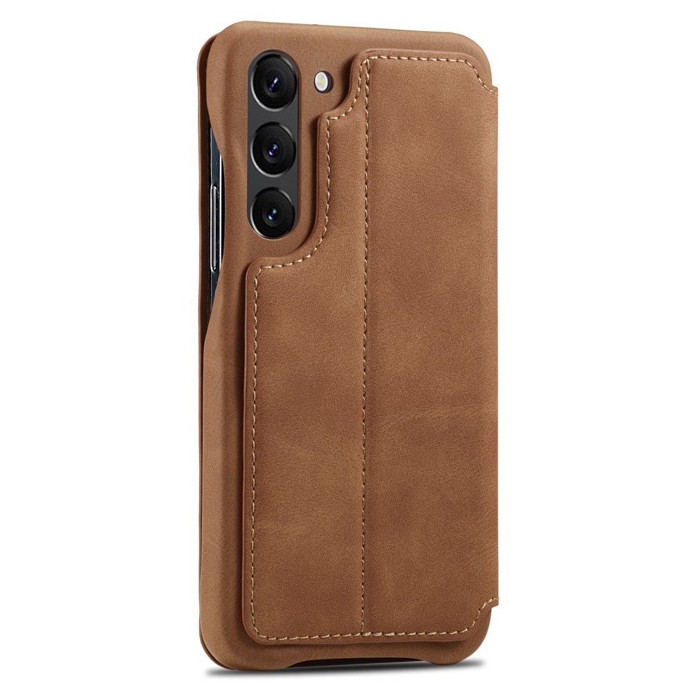 Slim Bookcover hoesje Samsung Galaxy S23 cognac