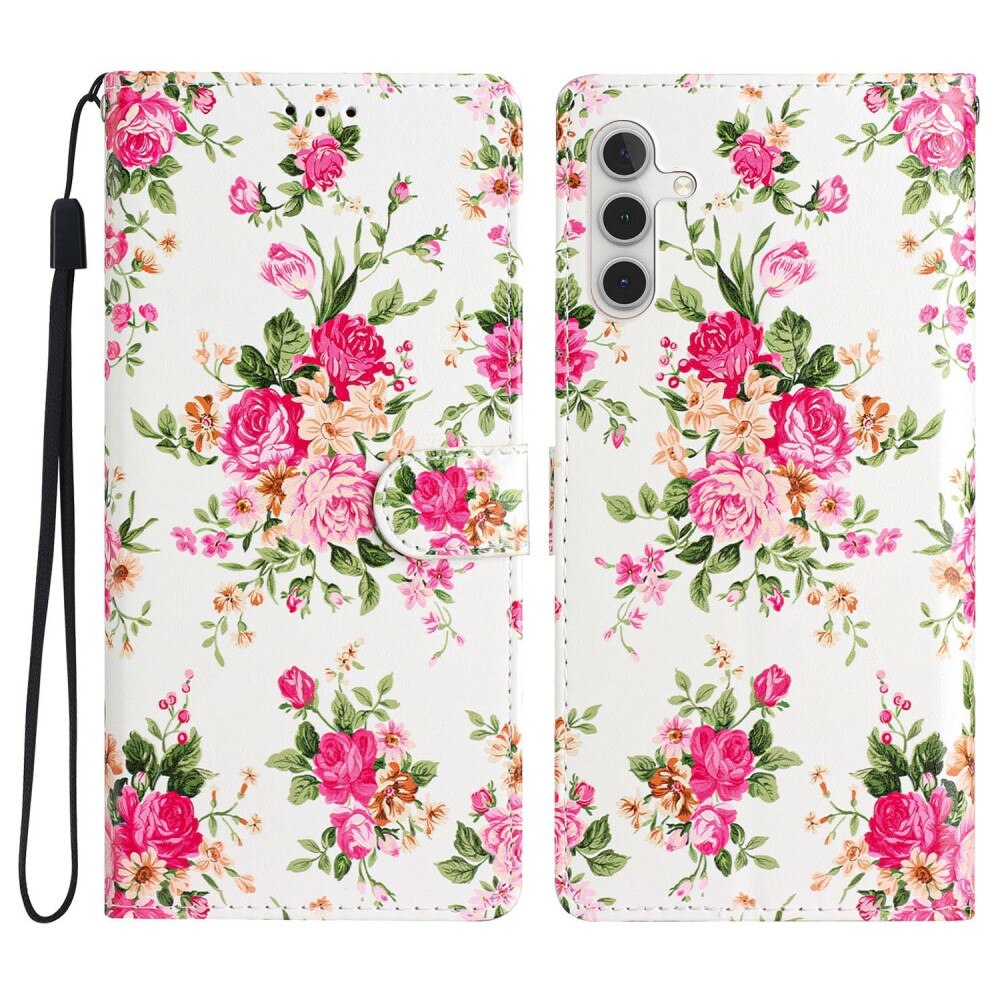 Samsung Galaxy A54 Smartphonehoesje roze bloemen