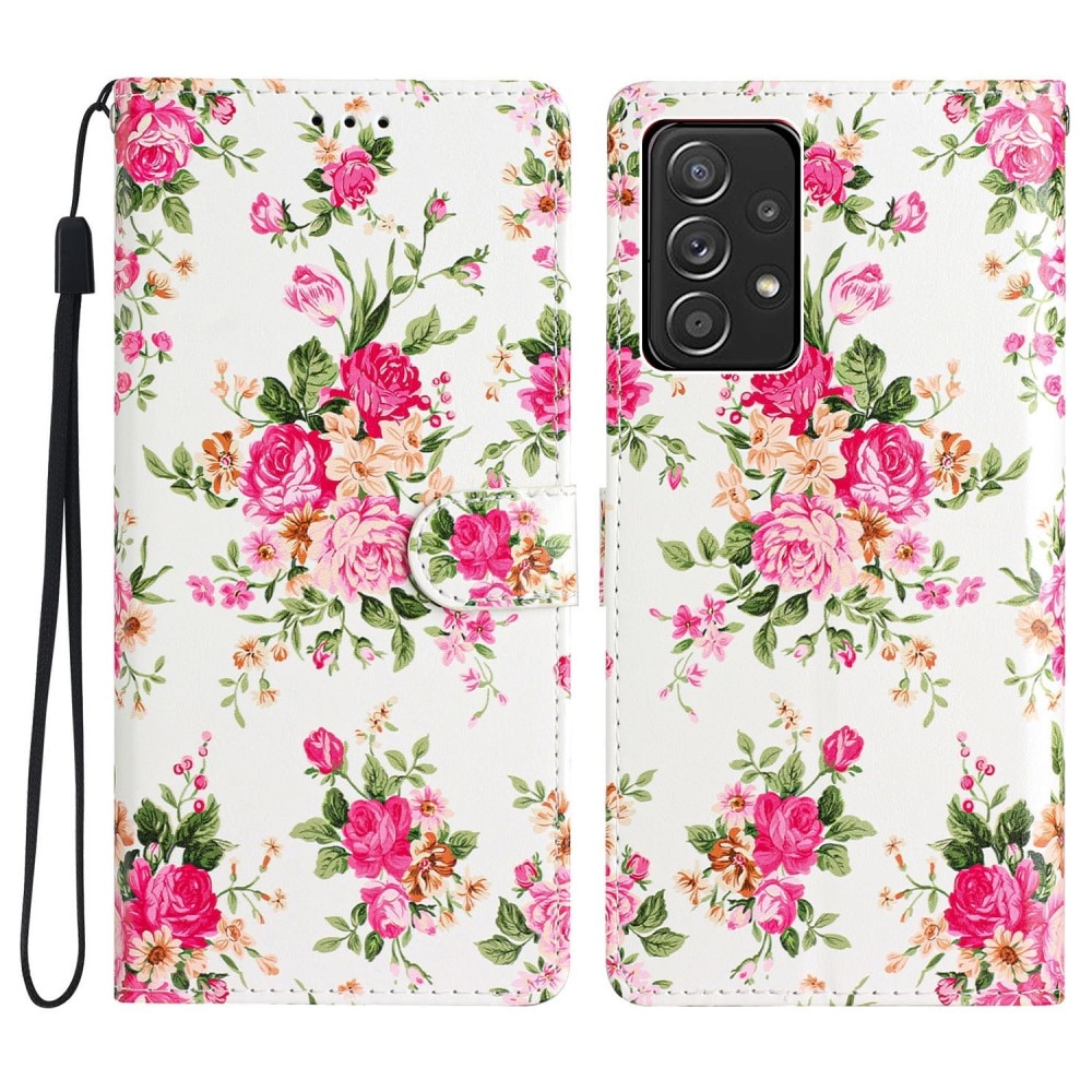 Samsung Galaxy A53 Smartphonehoesje roze bloemen
