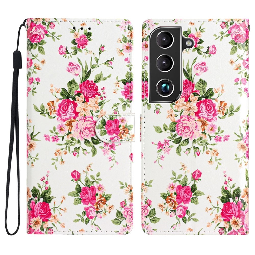 Samsung Galaxy S22 Smartphonehoesje roze bloemen