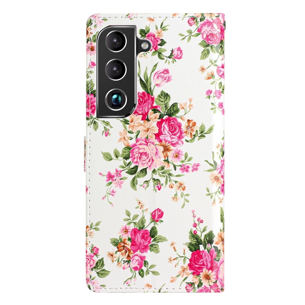 Samsung Galaxy S22 Smartphonehoesje roze bloemen