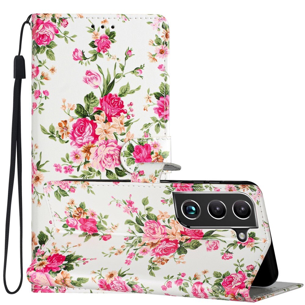 Samsung Galaxy S22 Smartphonehoesje roze bloemen