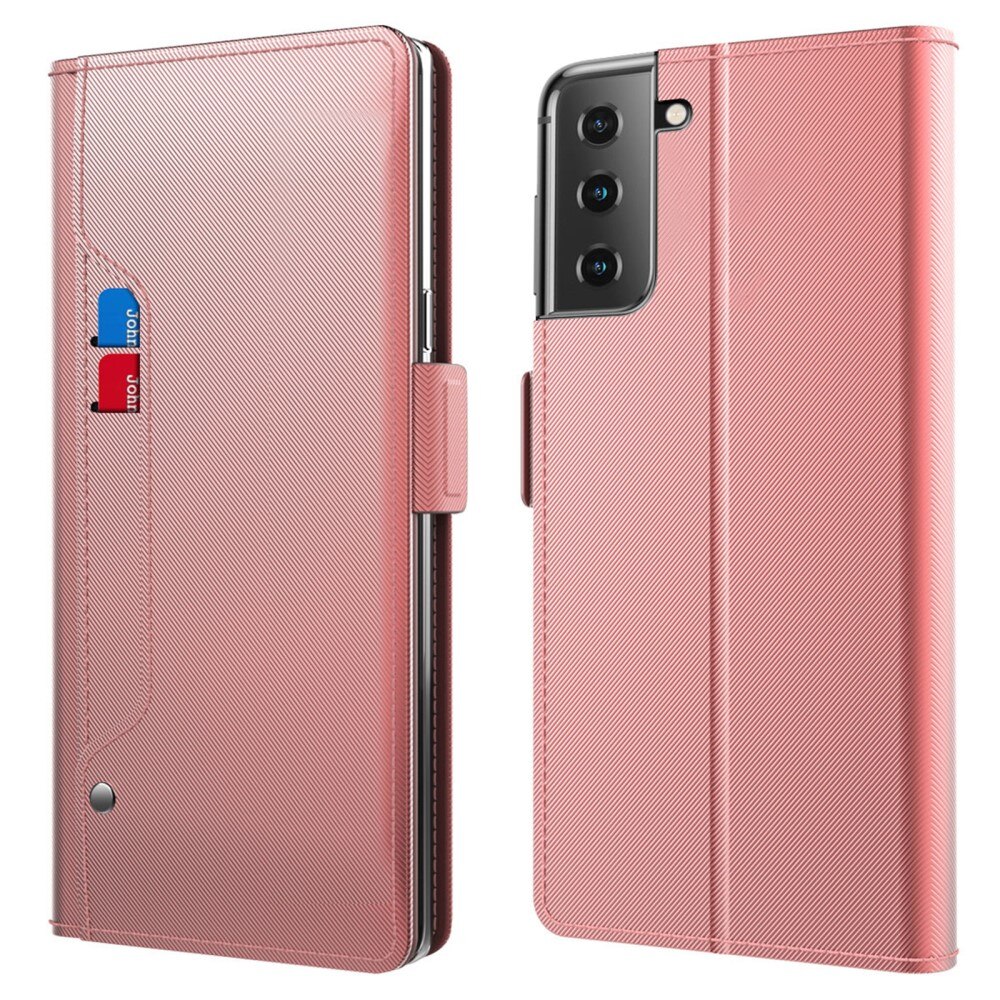 Samsung Galaxy S23 Plus Bookcover Hoesje met Spiegel roze goud