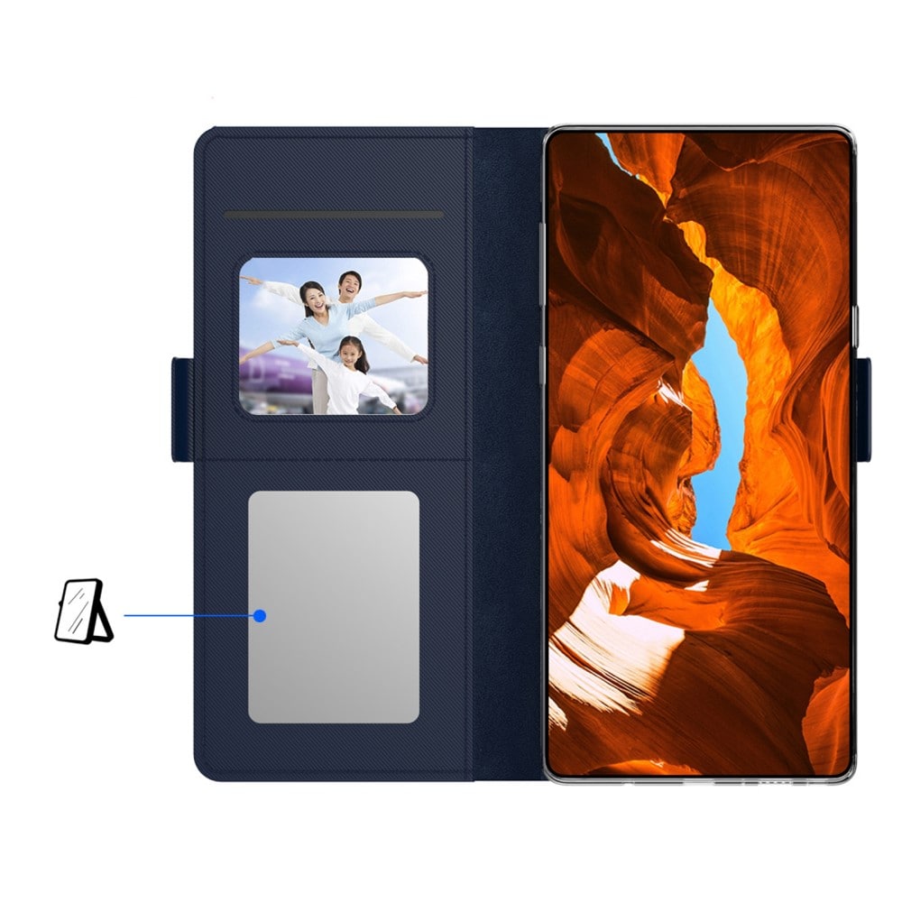 Samsung Galaxy S23 Bookcover Hoesje met Spiegel zwart