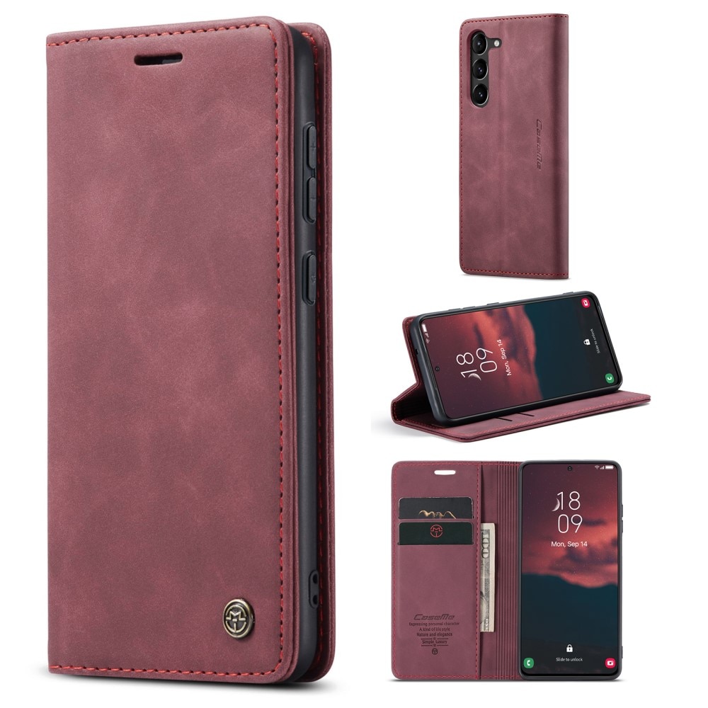 Slim Bookcover hoesje Samsung Galaxy S23 rood