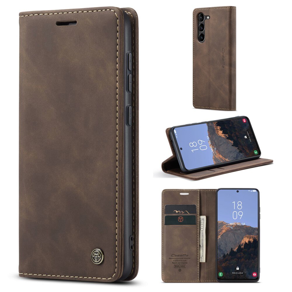 Slim Bookcover hoesje Samsung Galaxy S23 bruin