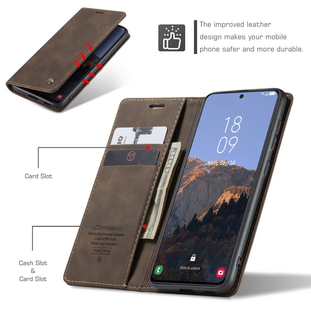 Slim Bookcover Hoesje Samsung Galaxy S23 Plus Bruin