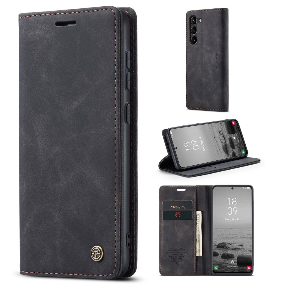 Slim Bookcover hoesje Samsung Galaxy S23 Plus zwart