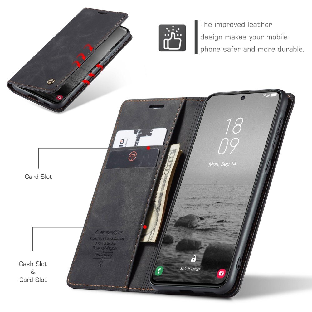 Slim Bookcover Hoesje Samsung Galaxy S23 Plus Zwart