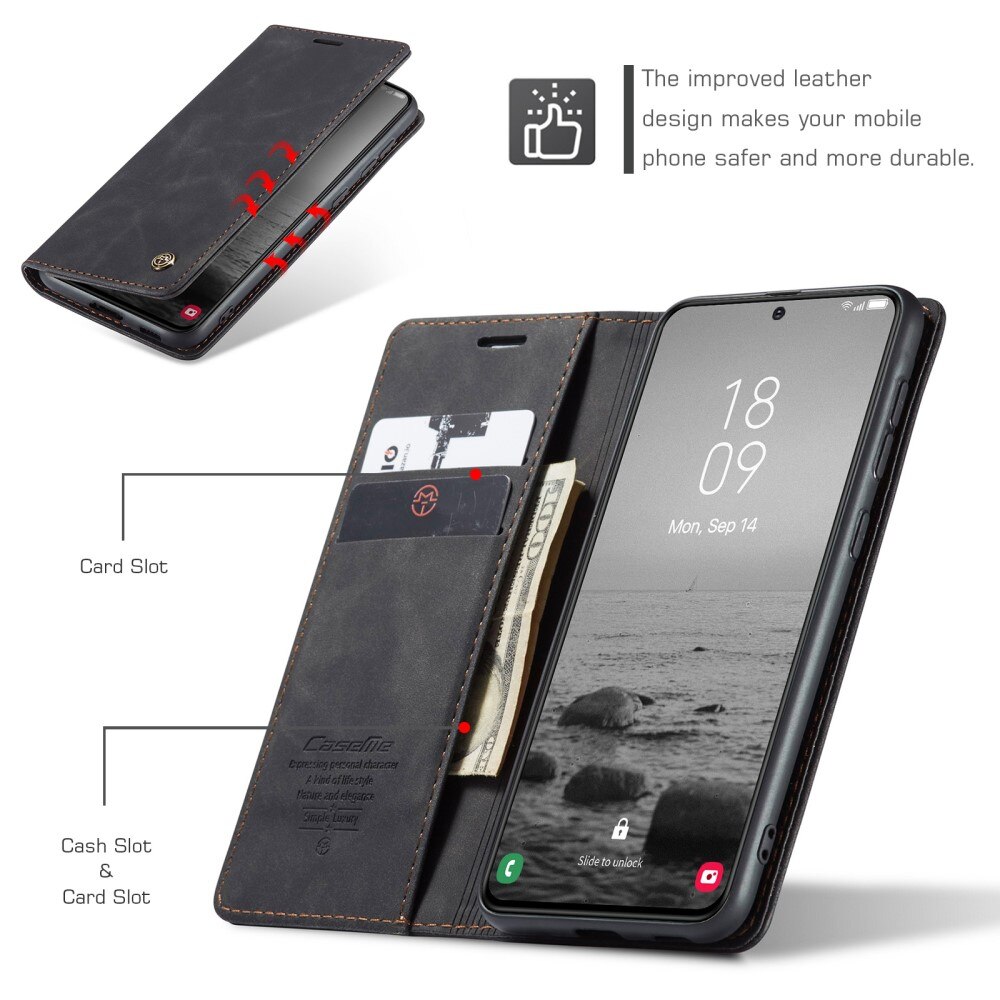 Slim Bookcover hoesje Samsung Galaxy S23 Plus zwart