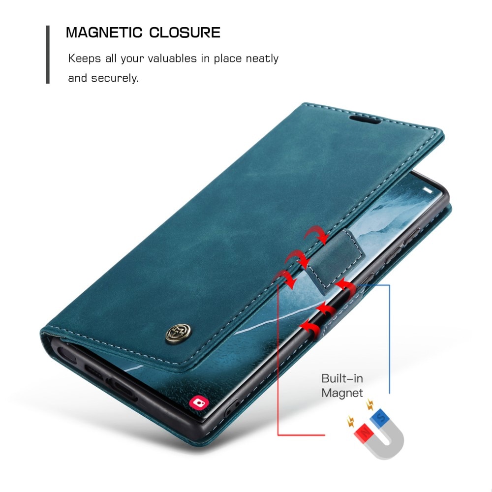 Slim Bookcover hoesje Samsung Galaxy S23 Ultra blauw
