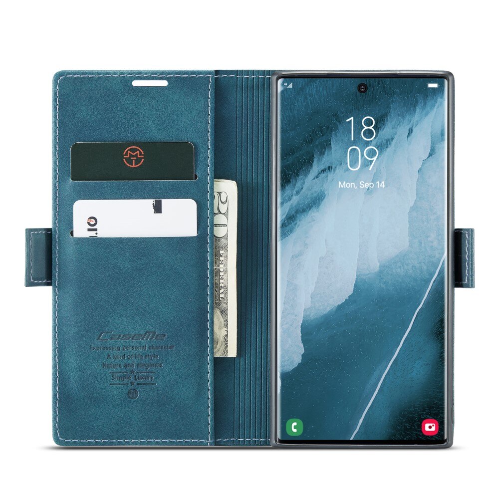 Slim Bookcover Hoesje Samsung Galaxy S23 Ultra Blauw