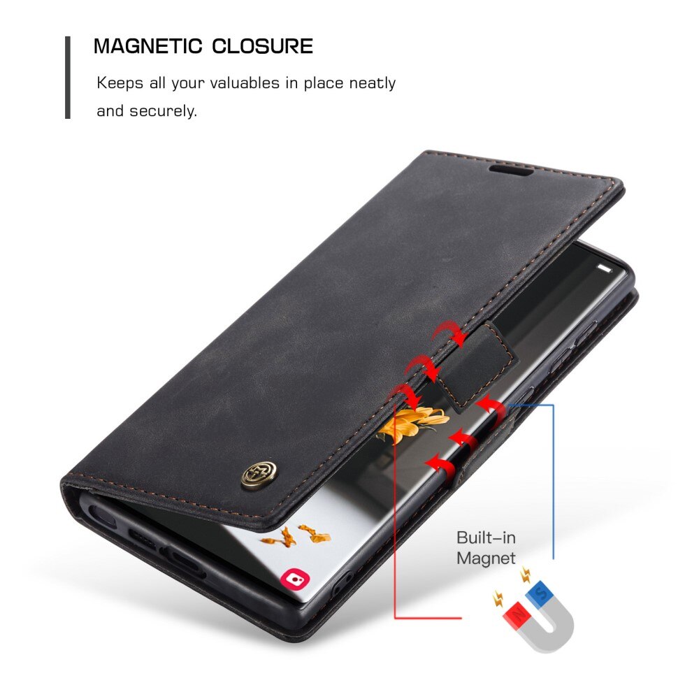 Slim Bookcover Hoesje Samsung Galaxy S23 Ultra Zwart