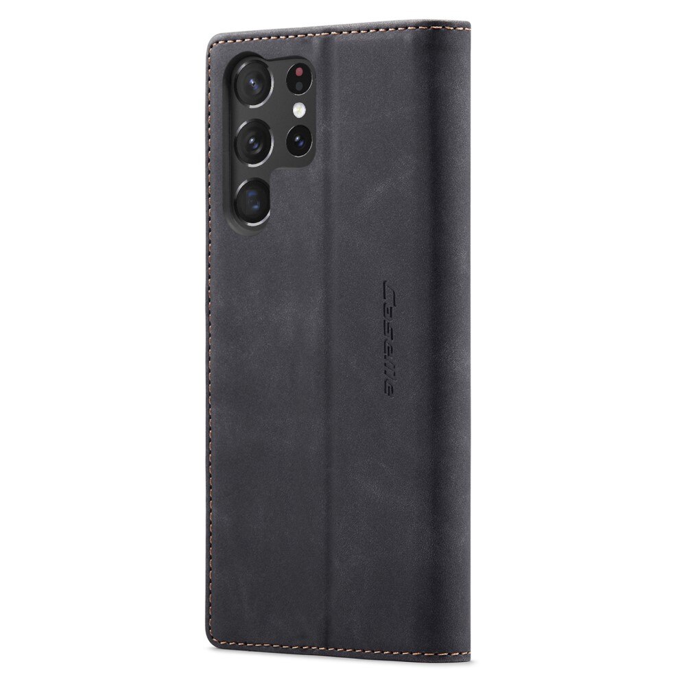 Slim Bookcover Hoesje Samsung Galaxy S23 Ultra Zwart